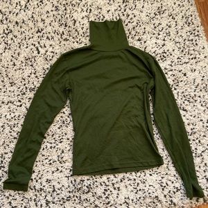 Olive Green tight long sleeve turtleneck